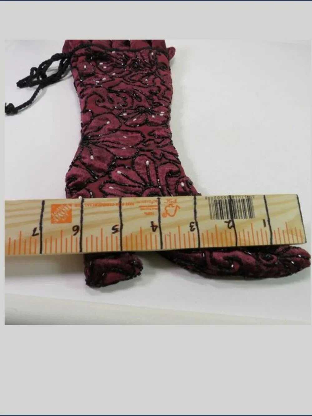 Victorian High Heel Boot Stocking Beaded Brocade Whimsygoth Dark Academia Decor